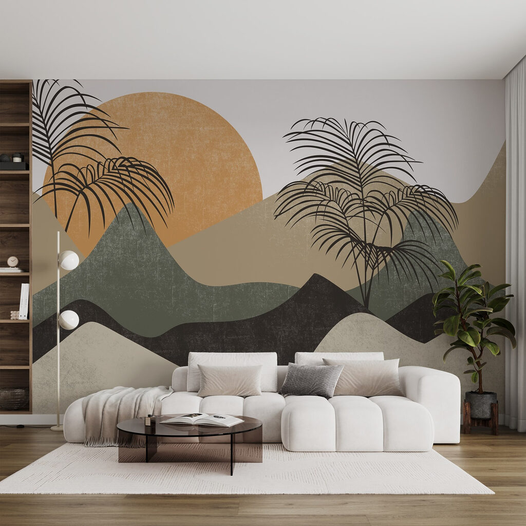 Palmen voor een okerzon — interieur 1