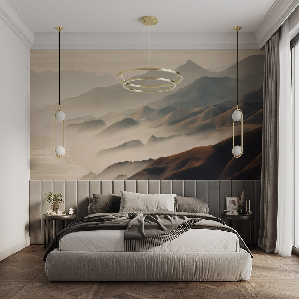 Gouden nevel boven bergkusten — interieur 1