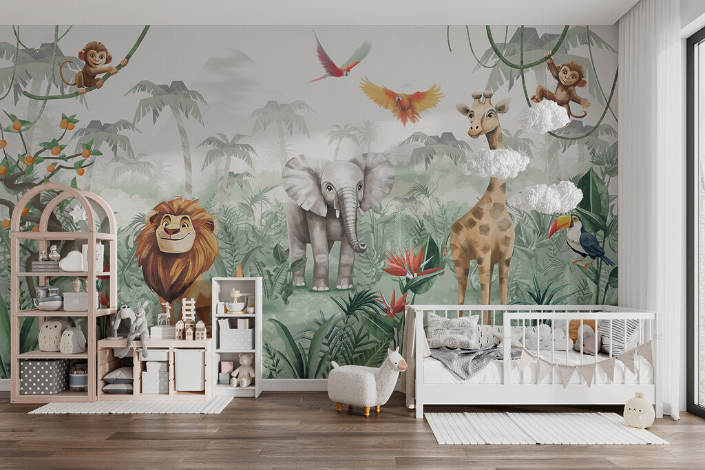 Groep dieren in een jungle — interieur 4