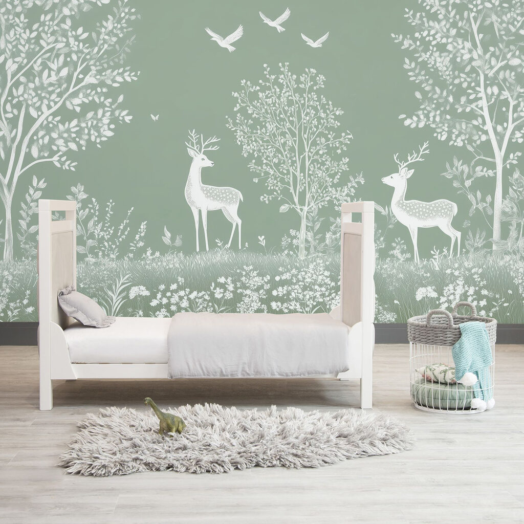 Witte dieren tussen bomen — interieur 3