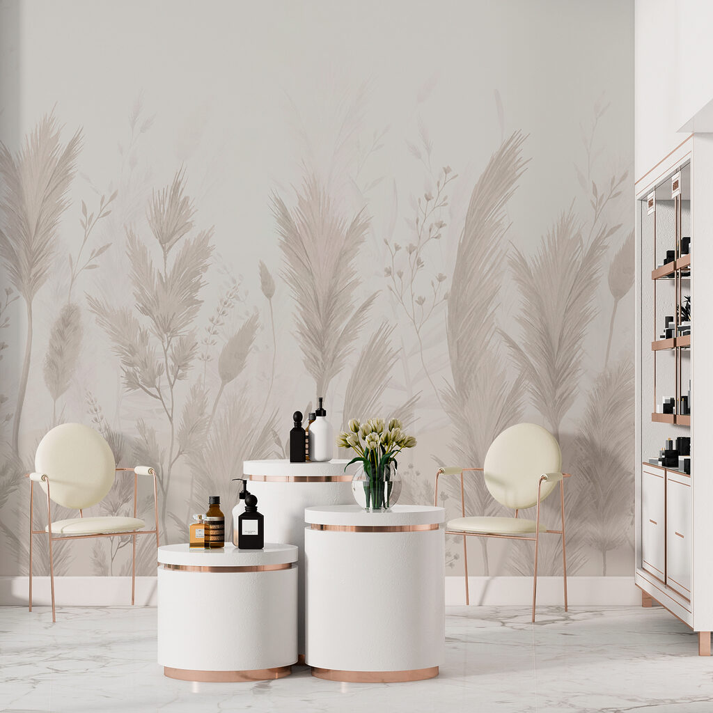 Sierlijk blad in zachte tinten — interieur 2