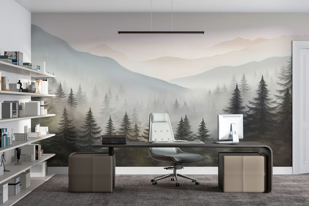 Dennen voor nevelige bergruggen — interieur 2