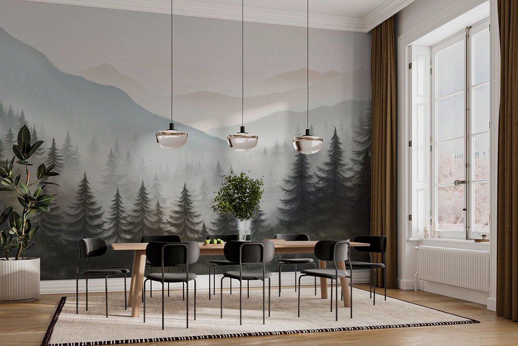 Dennen voor nevelige bergruggen — interieur 4