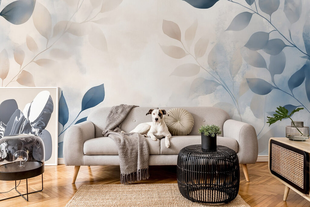 Blauwe takken in ochtendwaas — interieur 4