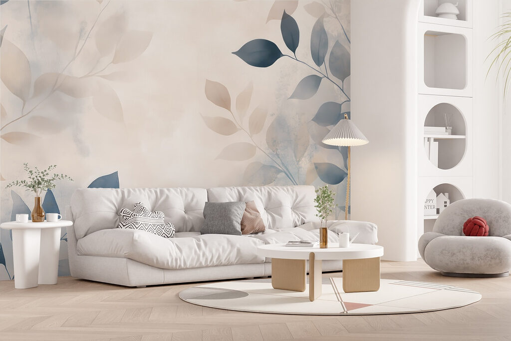 Blauwe takken in ochtendwaas — interieur 5