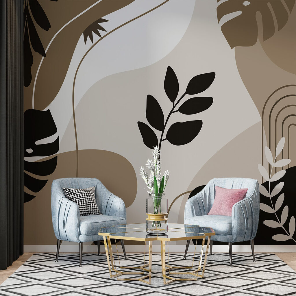 Bladvormen tussen rustige kleurvlakken — interieur 3