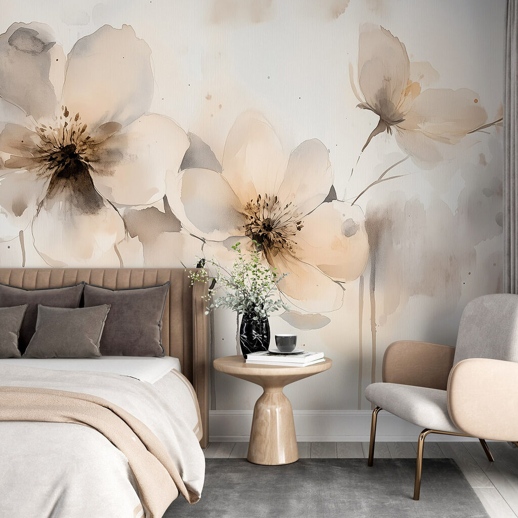 Donkere bloemharten met verfdruppels — interieur 2
