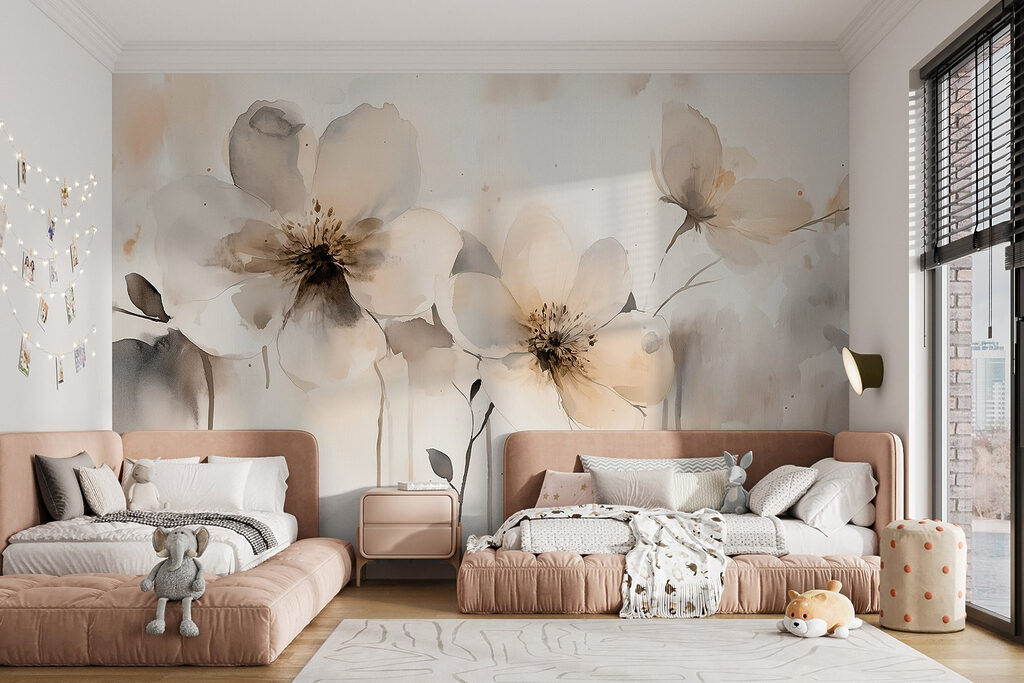 Donkere bloemharten met verfdruppels — interieur 5