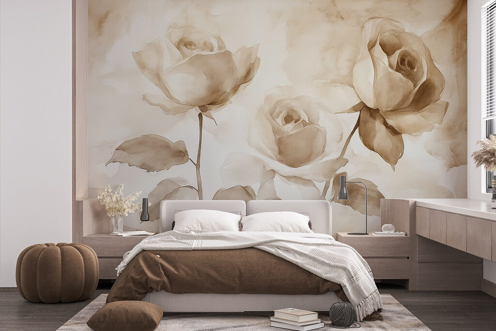 Drie rozen in sepia — interieur 1