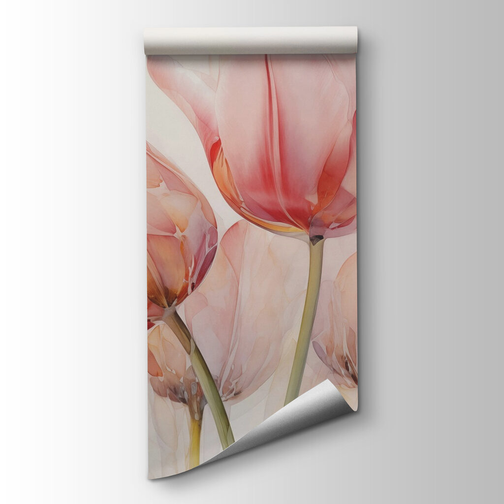 Doorschijnende tulpen in avondroze — productweergave