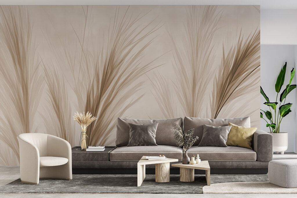 Zachte pluimen in beige — interieur 2