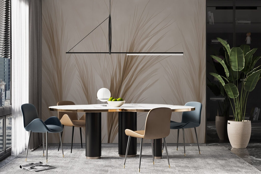 Zachte pluimen in beige — interieur 3