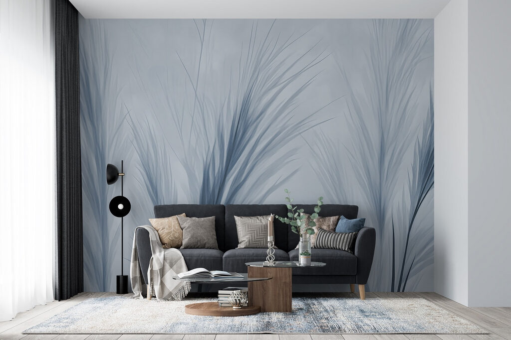 Blauwe veren buigen zacht — interieur 2