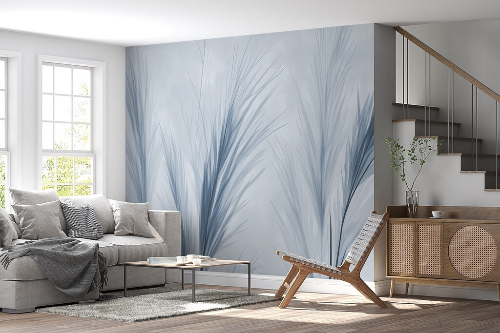 Blauwe veren buigen zacht — interieur 3