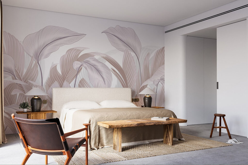 Delicate lijnen van natuur’s schoonheid in een interieur