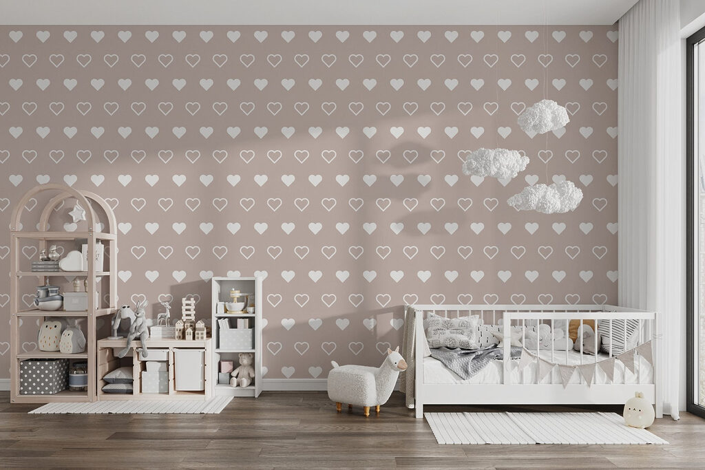 Kleine hartjes op oudroze — interieur 3