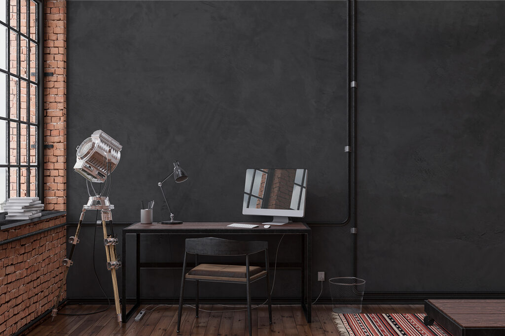 Donkergrijze verfstructuur — interieur 1