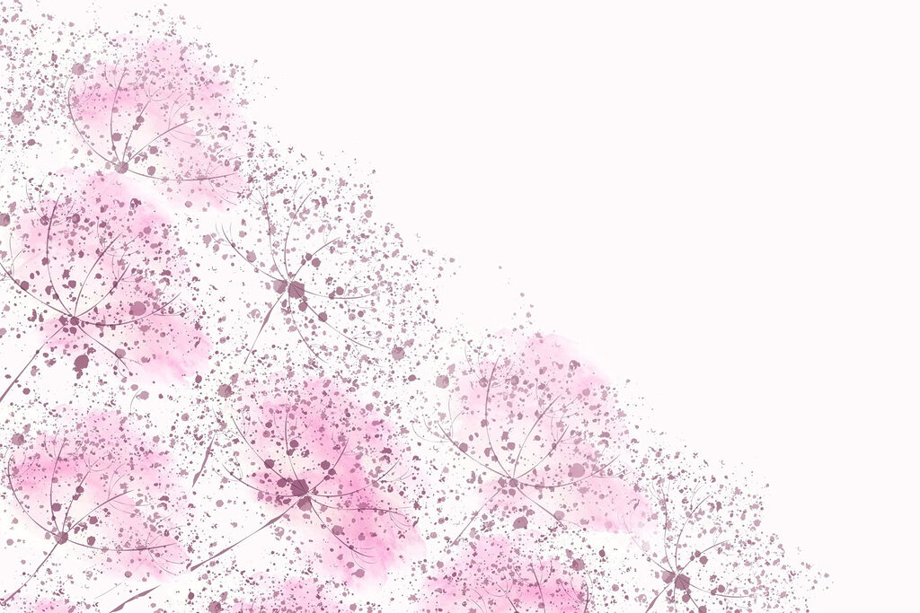 Roze zaadpluis met schittering — volledig ontwerp