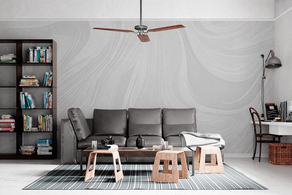 Witte achtergrond met golvende lijnen — interieur 3