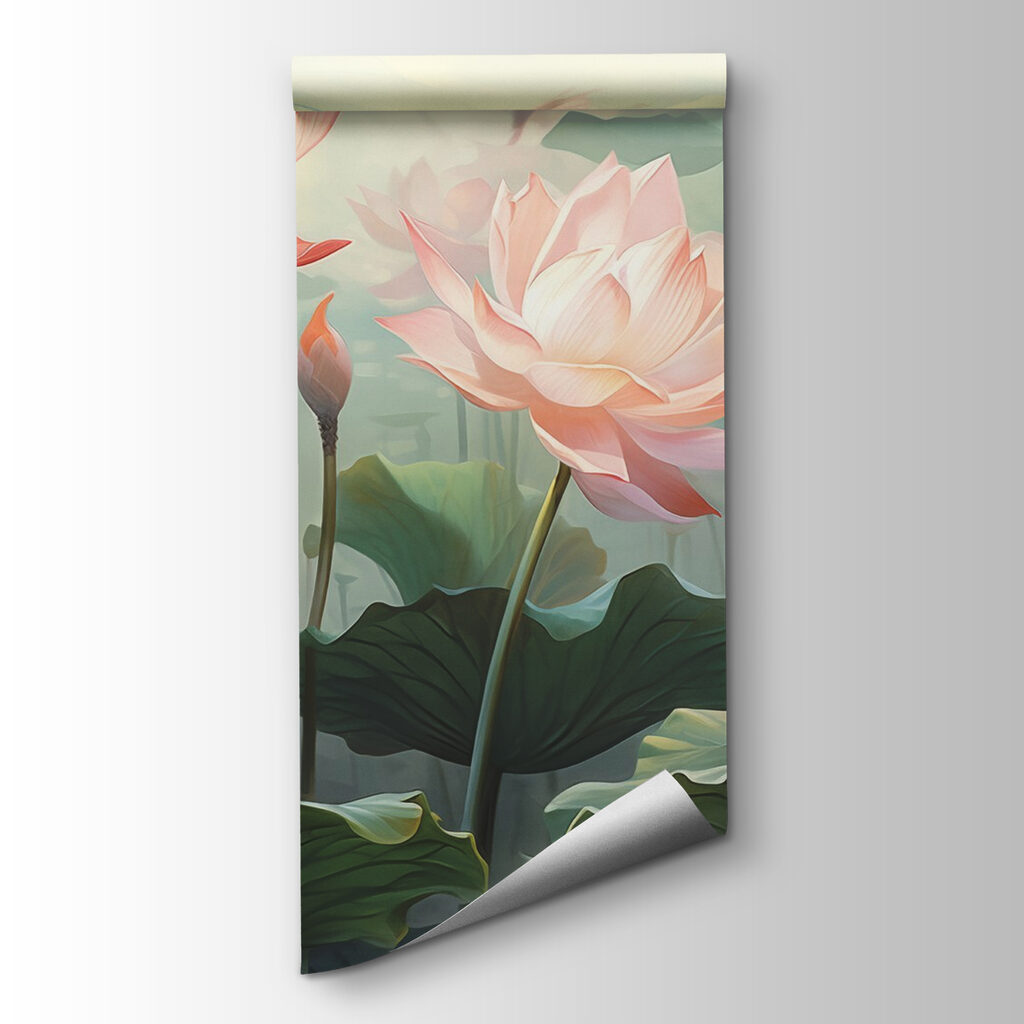 Roze lotus tussen bladeren — productweergave