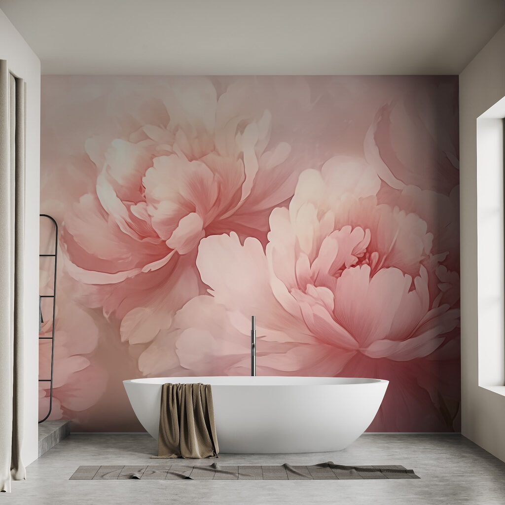 Een veld roze pioenen — interieur 2