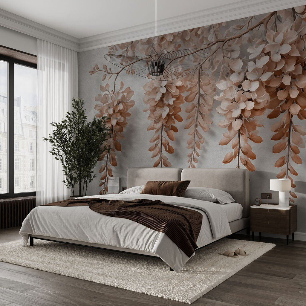 Bloemtrossen aan een hangtak — interieur 2