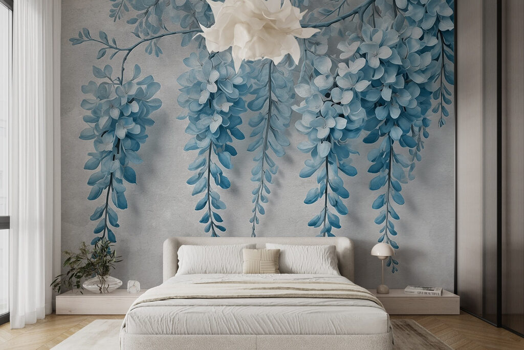 Bloemtrossen aan een hangtak — interieur 1
