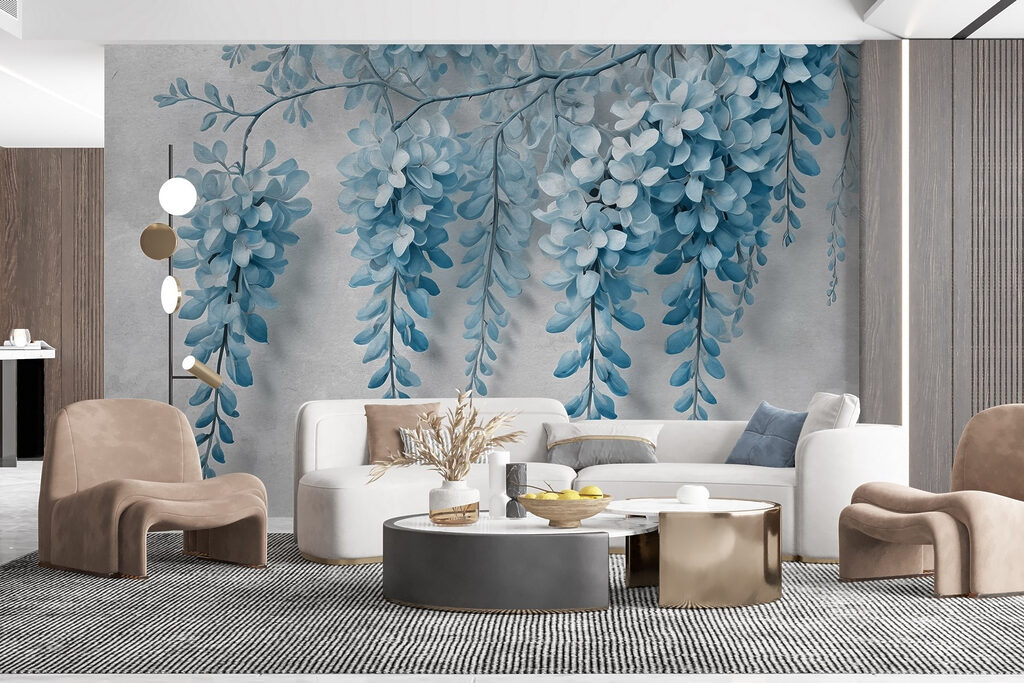 Bloemtrossen aan een hangtak — interieur 2