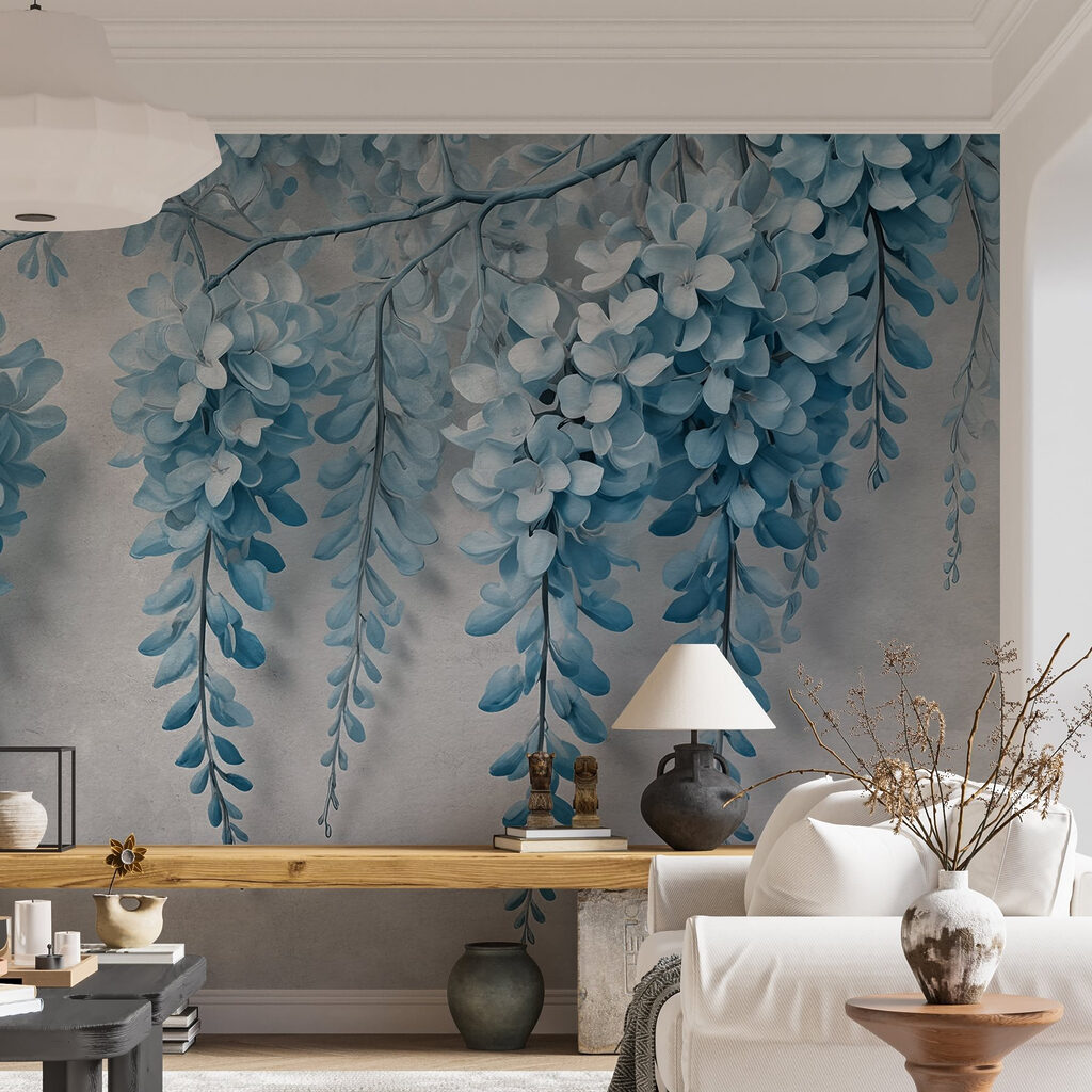 Bloemtrossen aan een hangtak — interieur 3