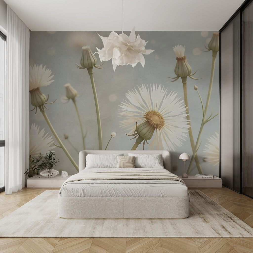 Zaadpluis in zacht tegenlicht — interieur 1