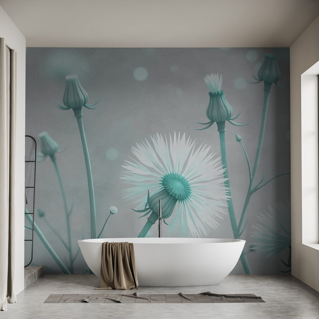Pluisbloemen vangen lichtpuntjes — interieur 3