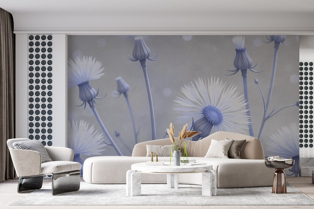 Pluisbloemen vangen lichtpuntjes — interieur 1