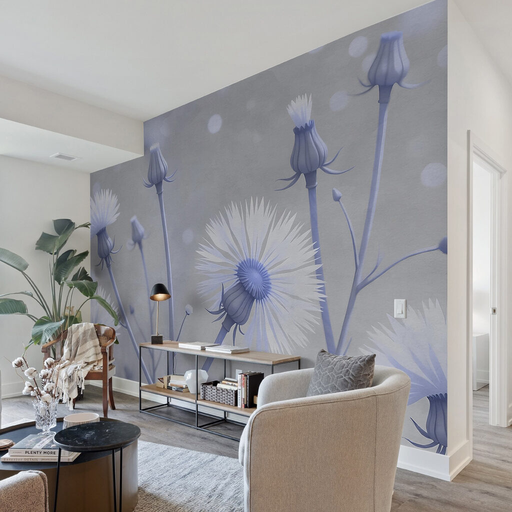 Pluisbloemen vangen lichtpuntjes — interieur 3