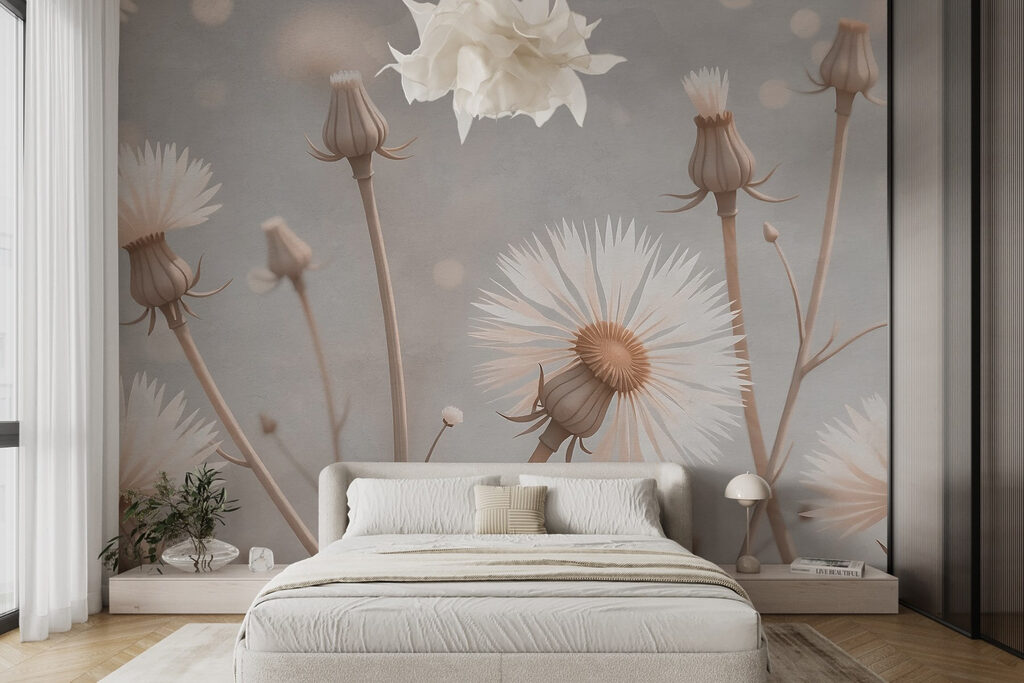 Pluisbloemen vangen lichtpuntjes — interieur 1