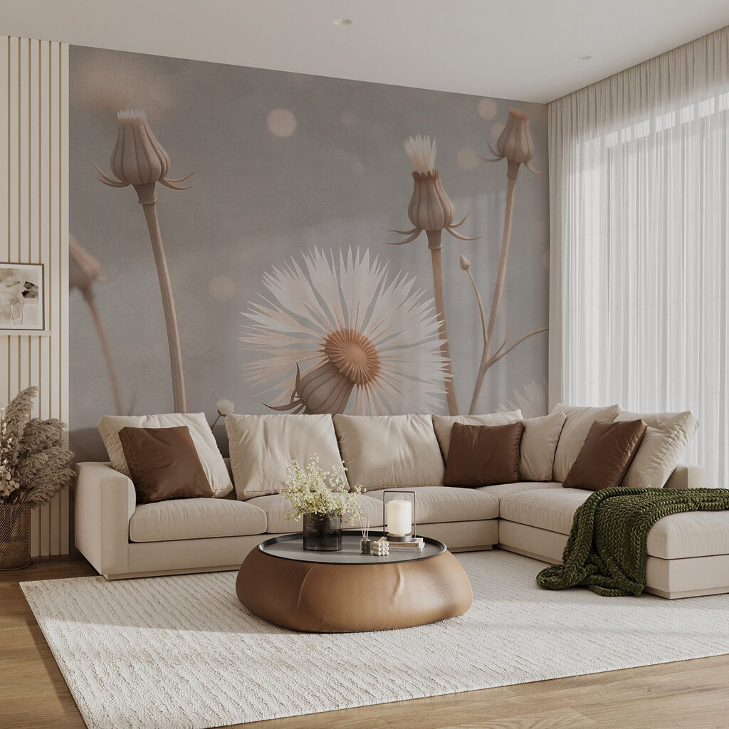 Pluisbloemen vangen lichtpuntjes — interieur 2