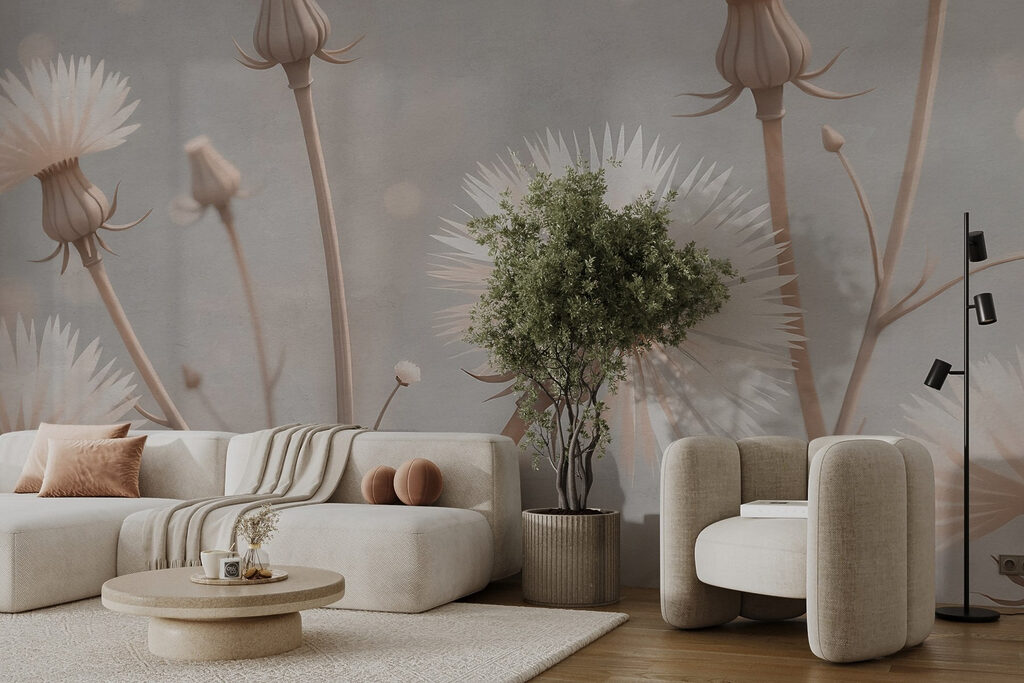 Pluisbloemen vangen lichtpuntjes — interieur 3