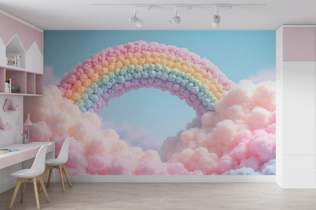 Regenboog van zachte bolletjes — interieur 2