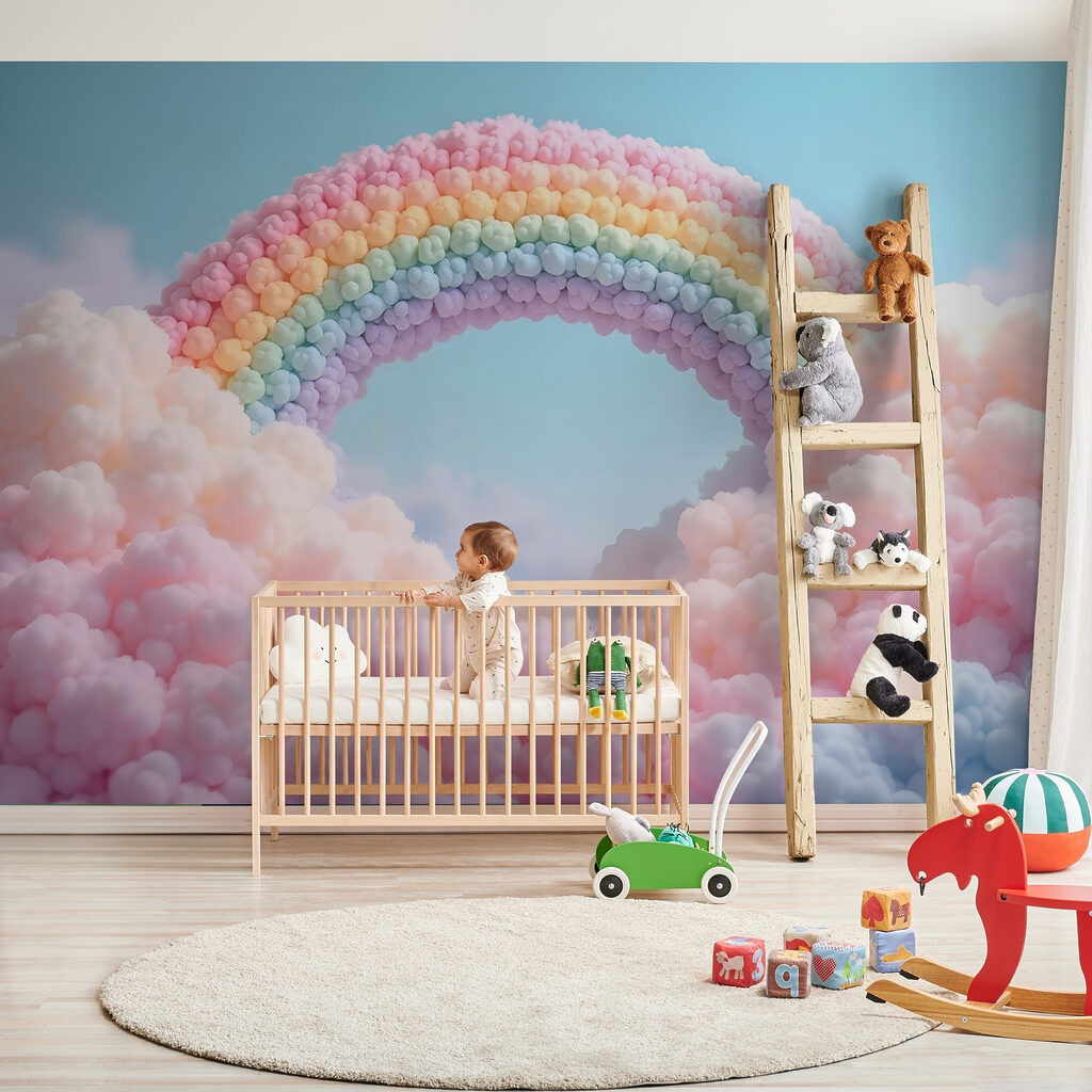Regenboog van zachte bolletjes — interieur 3