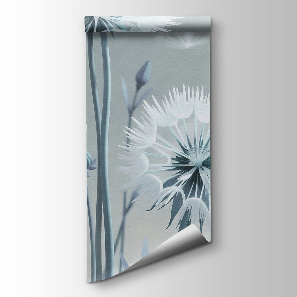 Pluisbloemen in koel blauw — productweergave