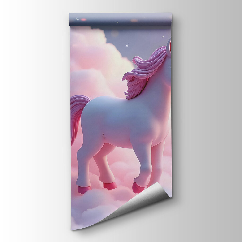 Eenhoorn op roze wolken — productweergave