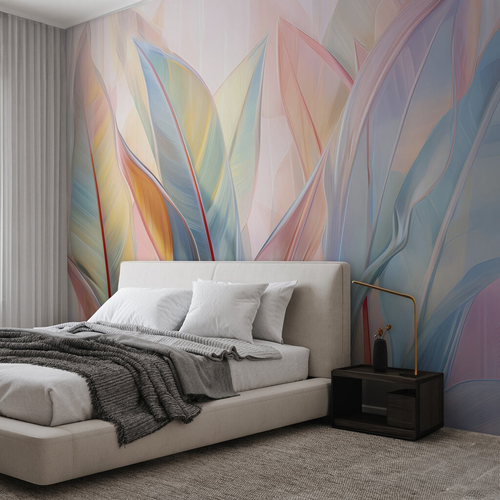 Bladeren in glanzend pastel — interieur 1