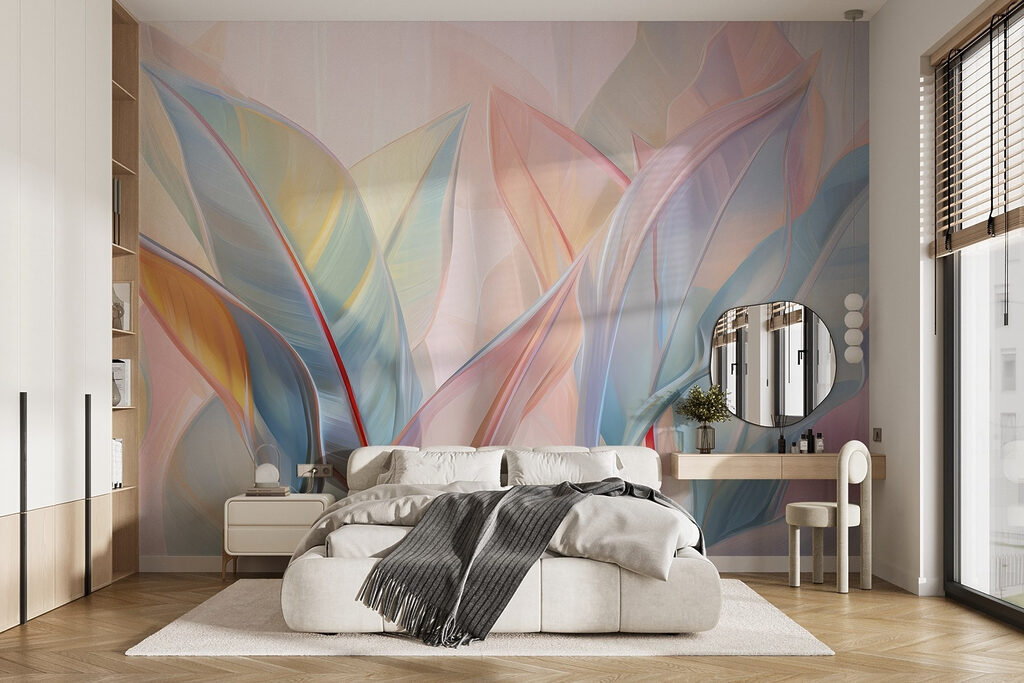 Bladeren in glanzend pastel — interieur 2