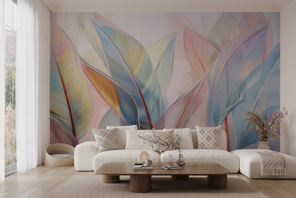 Bladeren in glanzend pastel — interieur 3