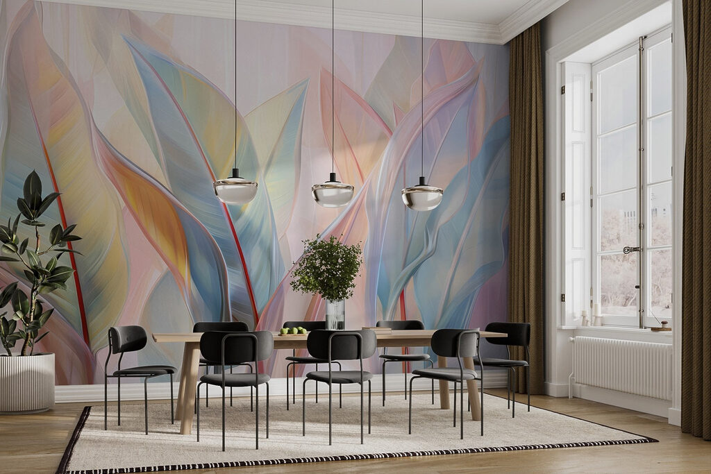 Bladeren in glanzend pastel — interieur 4