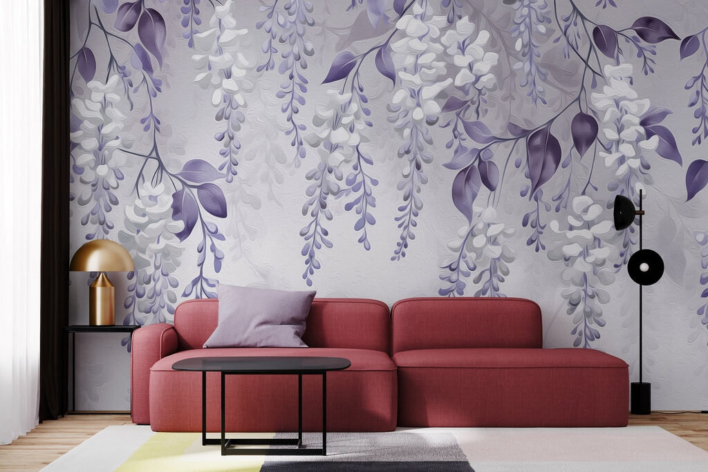 Witte ranken tussen blaadjes — interieur 3