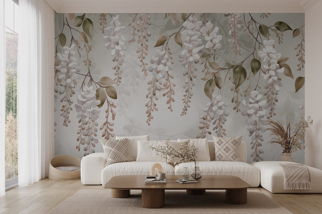 Witte ranken tussen blaadjes — interieur 2