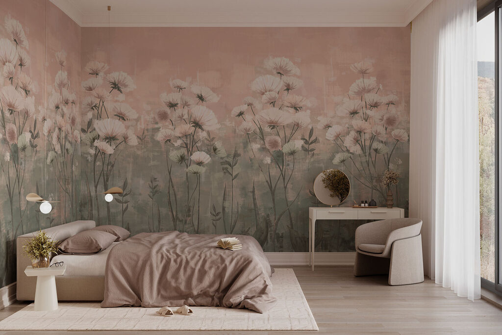 Delicate bloemen in zachte tinten — interieur 2