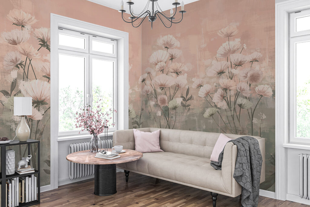 Delicate bloemen in zachte tinten — interieur 4
