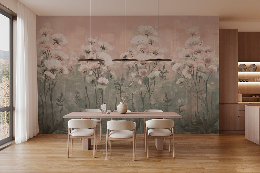 Delicate bloemen in zachte tinten — interieur 5
