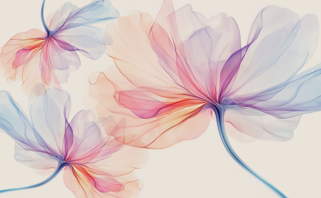 Bloemen in regenboogkleuren — volledig ontwerp